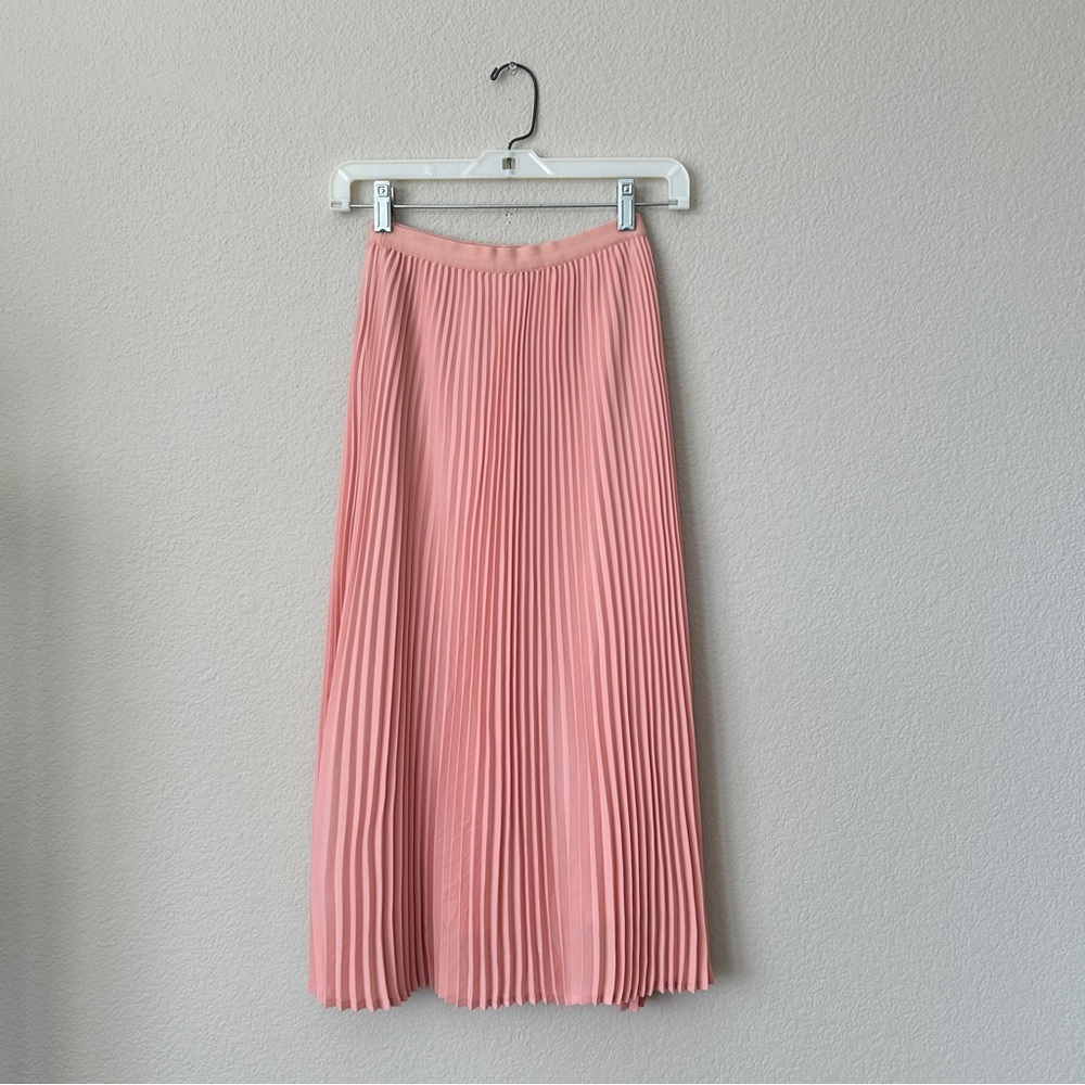 Babaton Pleated Midi Skirt in Pink